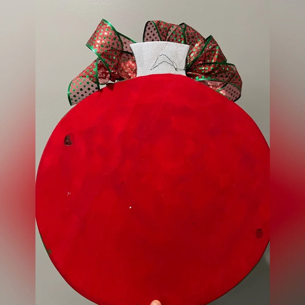 🔴 New - Christmas Wreath - Hand Crafted - Hand Painted - Hand Cut & Sanded Wood